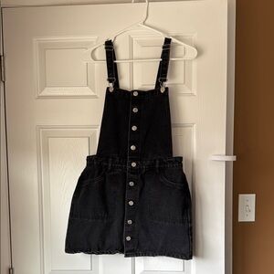 Pacsun Black Denim Overall Dress